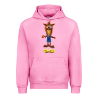 Fuchsia Pink Crash Bandicoot  Yo Yo Urban Hoodie - StudioElite