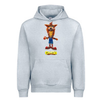 Heather Grey Crash Bandicoot  Yo Yo Urban Hoodie - StudioElite