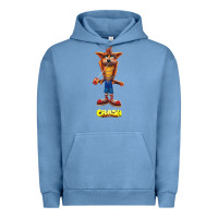 Pigment Pebble Blue Crash Bandicoot  Yo Yo Urban Hoodie - StudioElite