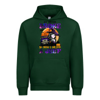 Forest Green my broom broke so now i drive a j.e.e.p witch halloween t shirt Urban Hoodie - StudioElite