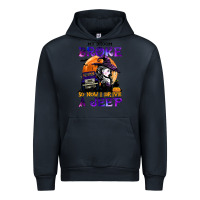 Navy my broom broke so now i drive a j.e.e.p witch halloween t shirt Urban Hoodie - StudioElite