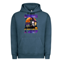 Pigment Midnight Navy my broom broke so now i drive a j.e.e.p witch halloween t shirt Urban Hoodie - StudioElite