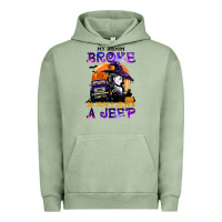Pigment Oil Green my broom broke so now i drive a j.e.e.p witch halloween t shirt Urban Hoodie - StudioElite