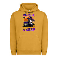 Pigment Peanut Butter my broom broke so now i drive a j.e.e.p witch halloween t shirt Urban Hoodie - StudioElite