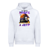 White my broom broke so now i drive a j.e.e.p witch halloween t shirt Urban Hoodie - StudioElite