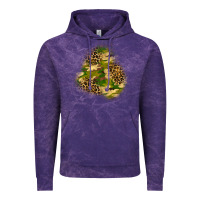 Cloud Purple camouflage and leopard patch  3 Vintage Hoodie - BundleAndBundleShop