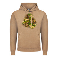 Vintage Coffee camouflage and leopard patch  3 Vintage Hoodie - BundleAndBundleShop