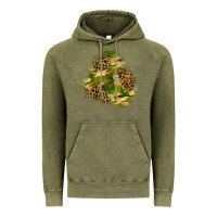 Vintage Olive camouflage and leopard patch  3 Vintage Hoodie - BundleAndBundleShop