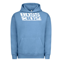 Pigment Pebble Blue boss 302 (white) Urban Hoodie - StudioElite