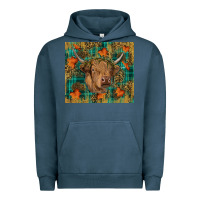 Pigment Midnight Navy Western Fall Cow Urban Hoodie - RanaPortraitStore
