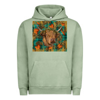 Pigment Oil Green Western Fall Cow Urban Hoodie - RanaPortraitStore