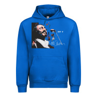 Cobalt Original Portrait of Luciano Pavarotti Urban Hoodie - StudioElite