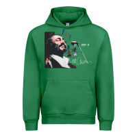 Emerald Original Portrait of Luciano Pavarotti Urban Hoodie - StudioElite