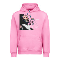 Fuchsia Pink Original Portrait of Luciano Pavarotti Urban Hoodie - StudioElite