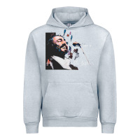 Heather Grey Original Portrait of Luciano Pavarotti Urban Hoodie - StudioElite