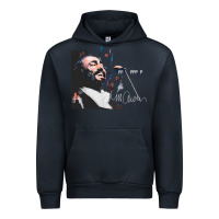 Navy Original Portrait of Luciano Pavarotti Urban Hoodie - StudioElite