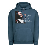 Pigment Midnight Navy Original Portrait of Luciano Pavarotti Urban Hoodie - StudioElite