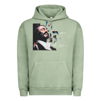 Pigment Oil Green Original Portrait of Luciano Pavarotti Urban Hoodie - StudioElite