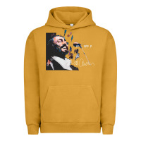 Pigment Peanut Butter Original Portrait of Luciano Pavarotti Urban Hoodie - StudioElite