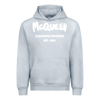 Heather Grey Alexander Mcqueen Classic Urban Hoodie - StudioElite