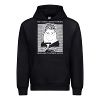 Black no i don't listen to music because it fuckking suckks t shirt Urban Hoodie - StudioElite