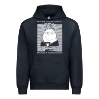Navy no i don't listen to music because it fuckking suckks t shirt Urban Hoodie - StudioElite