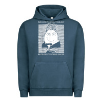 Pigment Midnight Navy no i don't listen to music because it fuckking suckks t shirt Urban Hoodie - StudioElite