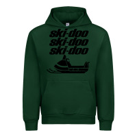 Forest Green vintage ski doo Urban Hoodie - StudioElite