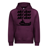 Mauve Wine vintage ski doo Urban Hoodie - StudioElite