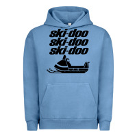 Pigment Pebble Blue vintage ski doo Urban Hoodie - StudioElite