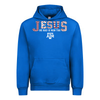 Cobalt Texas A&m Aggies Jesus - Had 12 Men - Patterned Urban Hoodie - PixelFlow