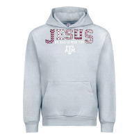Heather Grey Texas A&m Aggies Jesus - Had 12 Men - Patterned Urban Hoodie - PixelFlow
