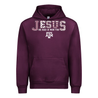 Mauve Wine Texas A&m Aggies Jesus - Had 12 Men - Patterned Urban Hoodie - PixelFlow