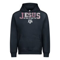 Navy Texas A&m Aggies Jesus - Had 12 Men - Patterned Urban Hoodie - PixelFlow