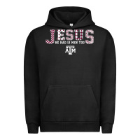 Pigment Black Texas A&m Aggies Jesus - Had 12 Men - Patterned Urban Hoodie - PixelFlow