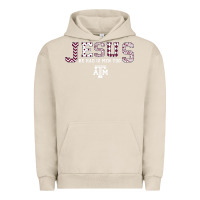 Pigment French Oak Texas A&m Aggies Jesus - Had 12 Men - Patterned Urban Hoodie - PixelFlow