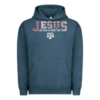 Pigment Midnight Navy Texas A&m Aggies Jesus - Had 12 Men - Patterned Urban Hoodie - PixelFlow