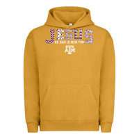 Pigment Peanut Butter Texas A&m Aggies Jesus - Had 12 Men - Patterned Urban Hoodie - PixelFlow