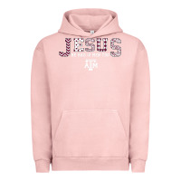 Pigment Salmon Texas A&m Aggies Jesus - Had 12 Men - Patterned Urban Hoodie - PixelFlow