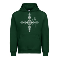 Forest Green haitian veve  voodoo symbol t shirt Urban Hoodie - PixelFlow