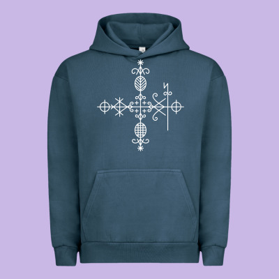 Haitian Veve  Voodoo Symbol T Shirt Urban Hoodie Designed By Pixelflow