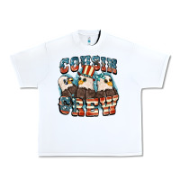 White Cousin crew Urban Heavy Tee - FaDigitalArtStudio