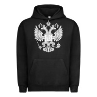 Pigment Black russian double headed eagle for a russia fan gift t shirt Urban Hoodie - PixelFlow