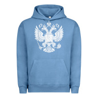 Pigment Pebble Blue russian double headed eagle for a russia fan gift t shirt Urban Hoodie - PixelFlow