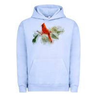 Pigment Grape Ice wild red cardinal bird long sleeve Urban Hoodie - PixelFlow