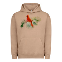 Pigment Burro wild red cardinal bird long sleeve Urban Hoodie - PixelFlow