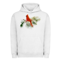 Pigment Lunar Rock wild red cardinal bird long sleeve Urban Hoodie - PixelFlow
