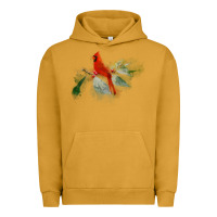 Pigment Peanut Butter wild red cardinal bird long sleeve Urban Hoodie - PixelFlow