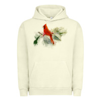 Pigment Pistachio wild red cardinal bird long sleeve Urban Hoodie - PixelFlow