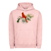 Pigment Salmon wild red cardinal bird long sleeve Urban Hoodie - PixelFlow